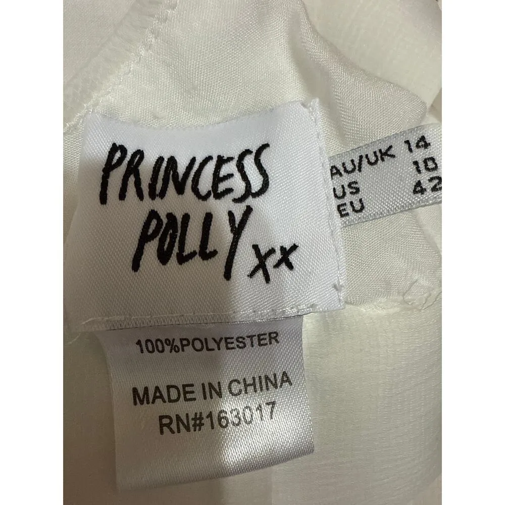 Princess Polly White Sleeveless Halter Neck Cami Camisole Crop Tank Top Size 10 - Image 4