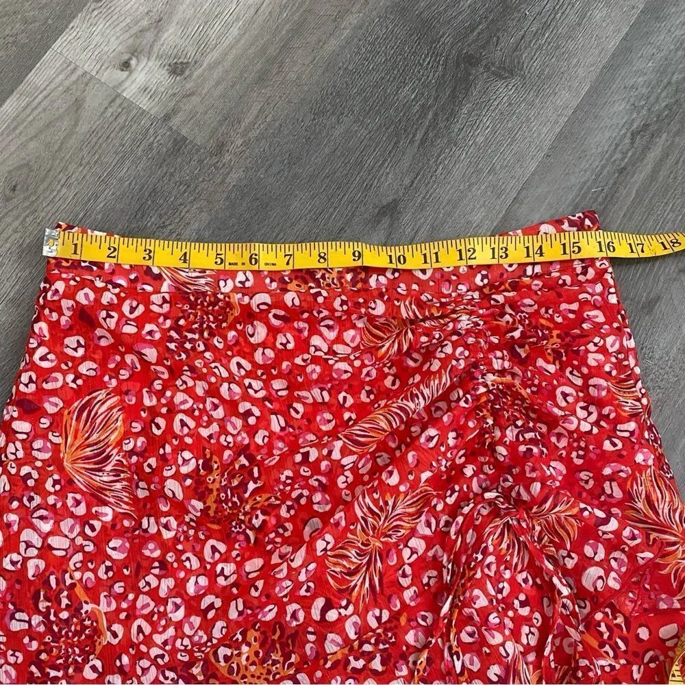 Nasty Gal Skirt Ruched Side Animal Mini NEW 10 Party - Image 9