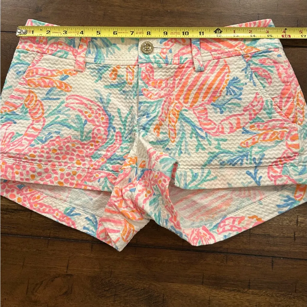 Lilly Pulitzer Walsh Shorts Women's Size 4 Crab Print Seersucker Style 20947 - Image 7