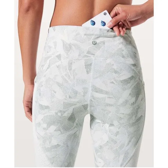 Lululemon‎ Breezy Dot Crop 19" Jasmine White Multi Legging Size 4 - Image 5