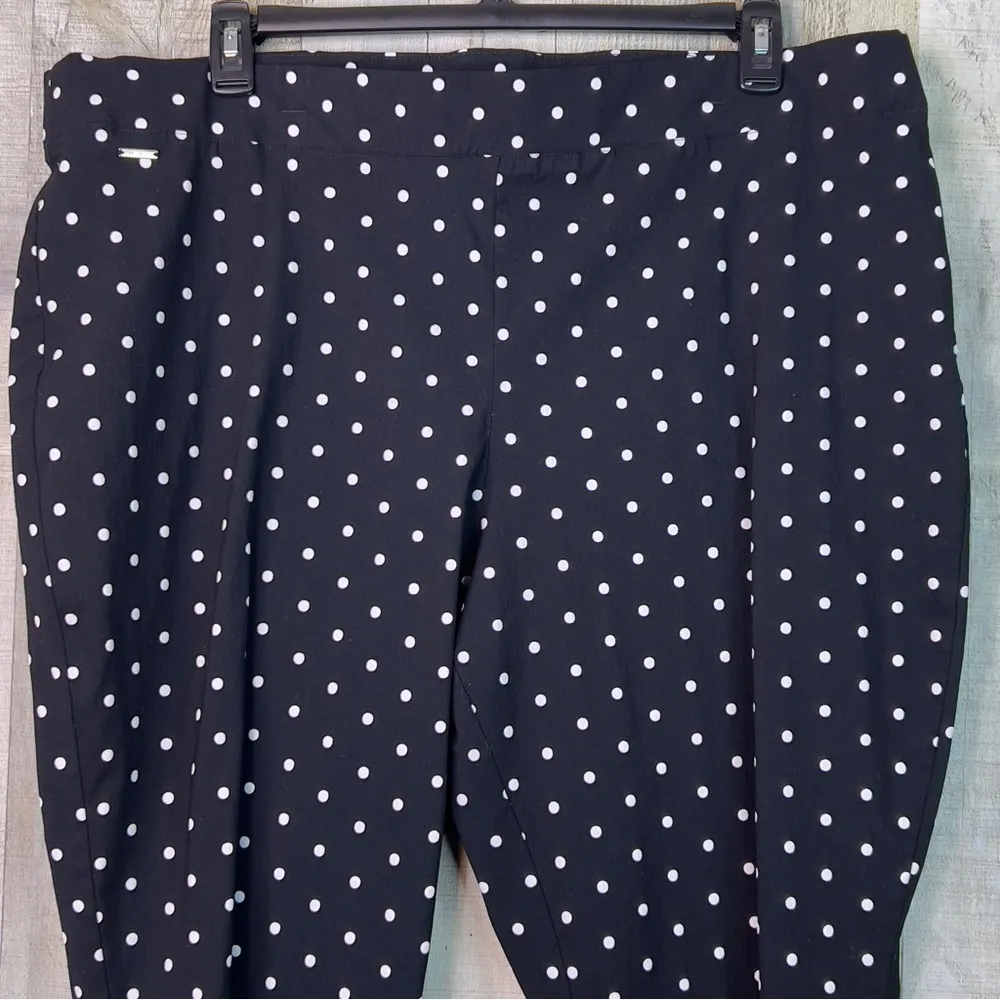 The Limited Size 24W Black W/White Polka Dot Stretch Pants Stretch Waistband - Image 3