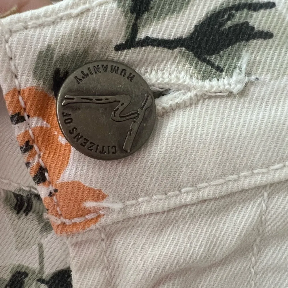 Citizens of Humanity Mandy Floral Print High Waist Retro Slim Roll Up Jeans S 28 - Image 6