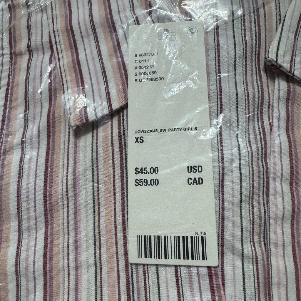 Urban Outfitters Party GirlPink Striped Button-Down Shirt‎ - Image 5