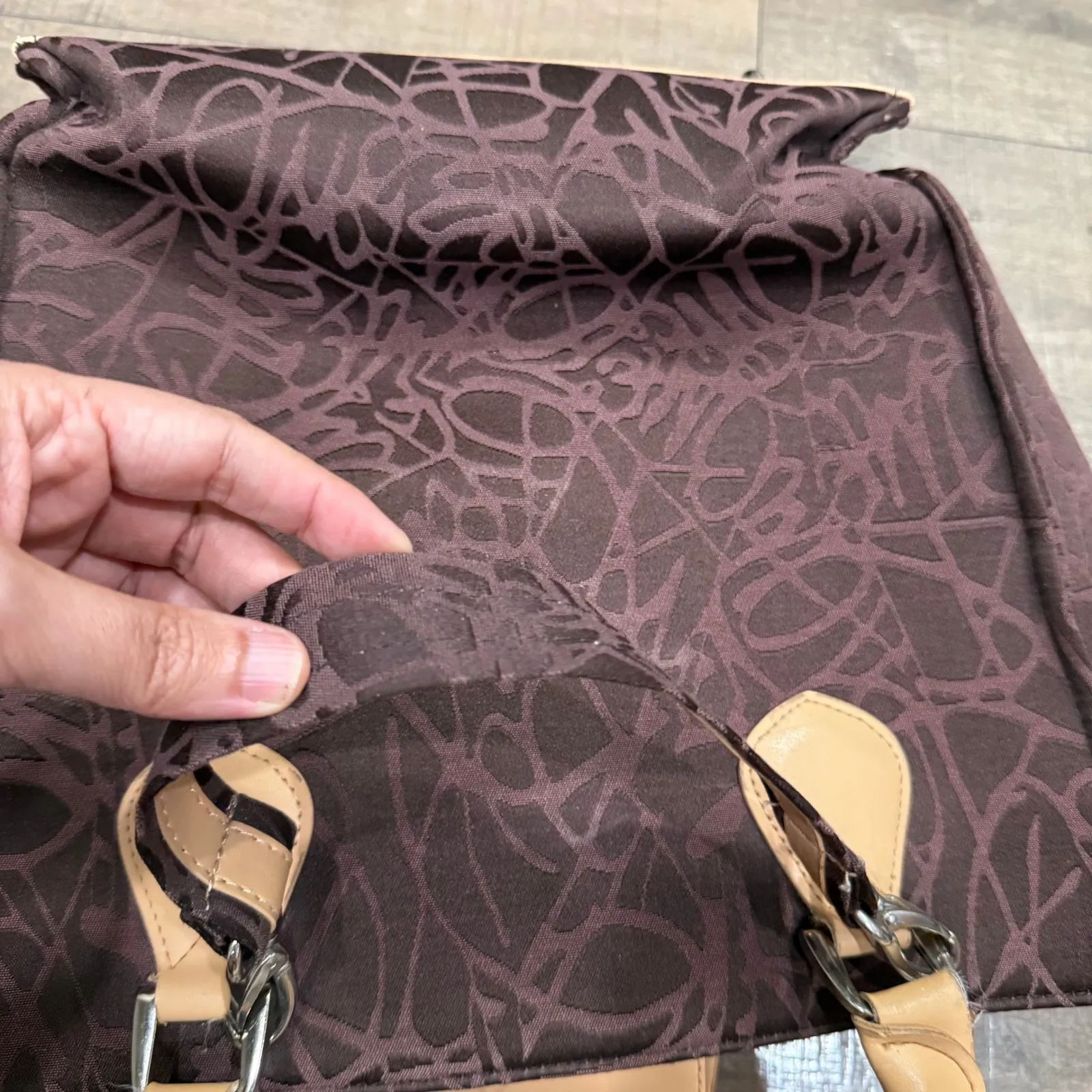 Diane Von‎ Furstenberg DVF Tote Bag Abstract Print Satchel Designer Purse Travel - Image 4