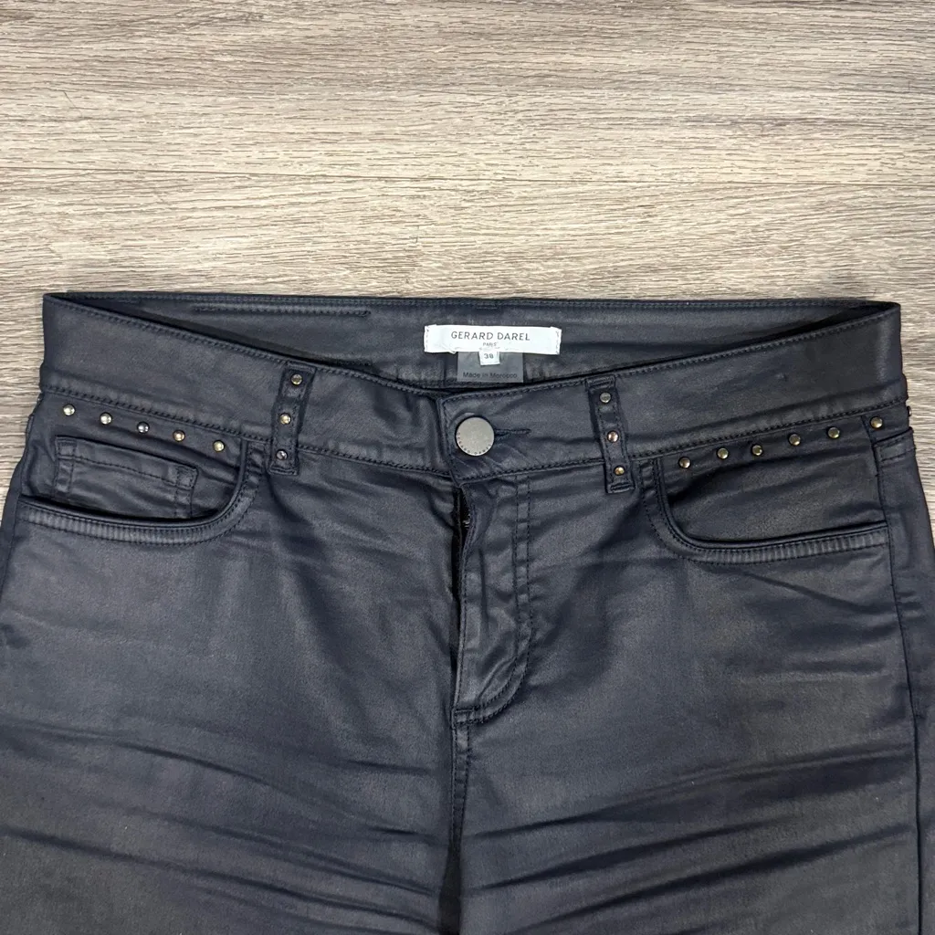 Gerard Darel  Dark Blue Coated Pants - Image 3