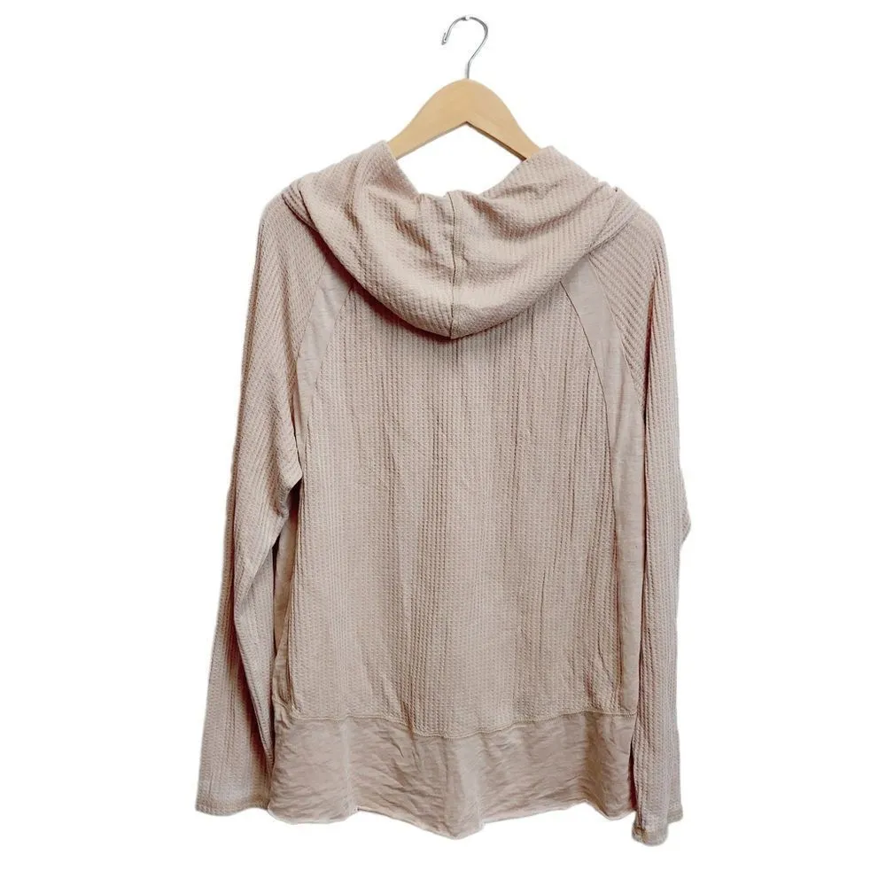 LINCOLN OUTFITTERS Henley Sweater Hoodie Pullover Waffle Knit - Image 5