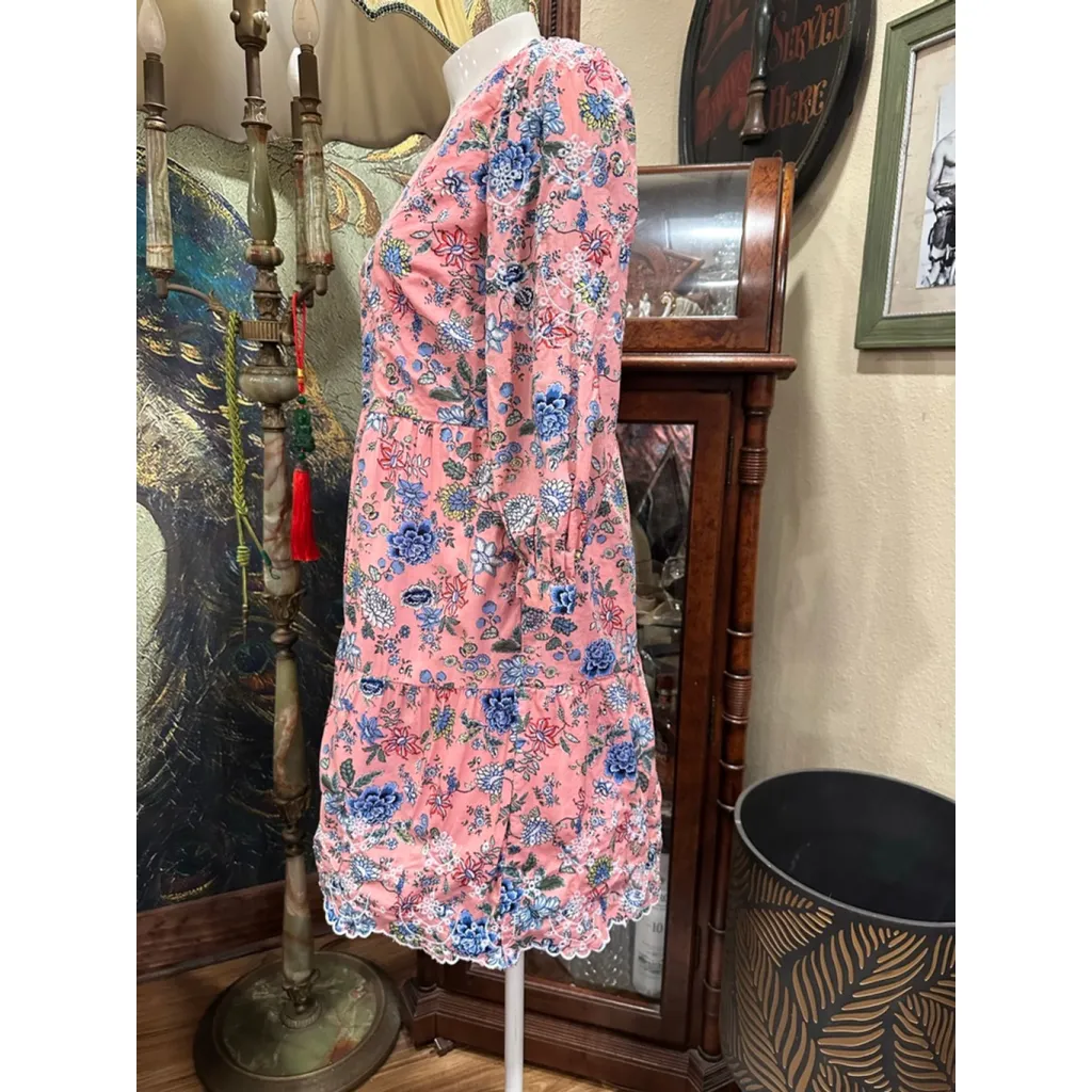 Women's LOFT Pink Floral dress Size 2 - Image 2