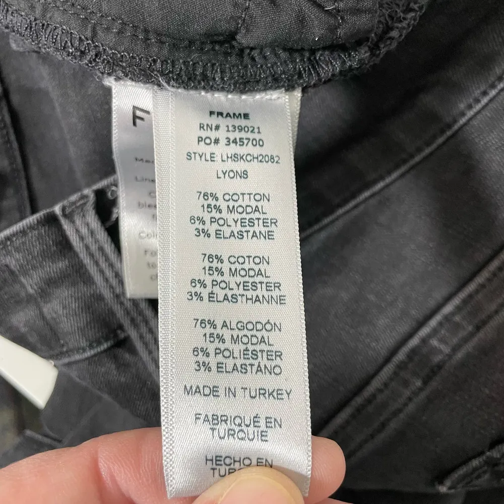 Frame Denim Women's Black Le High Skinny Ripped Raw Hem Ankle Jeans - Size 30 - Image 9