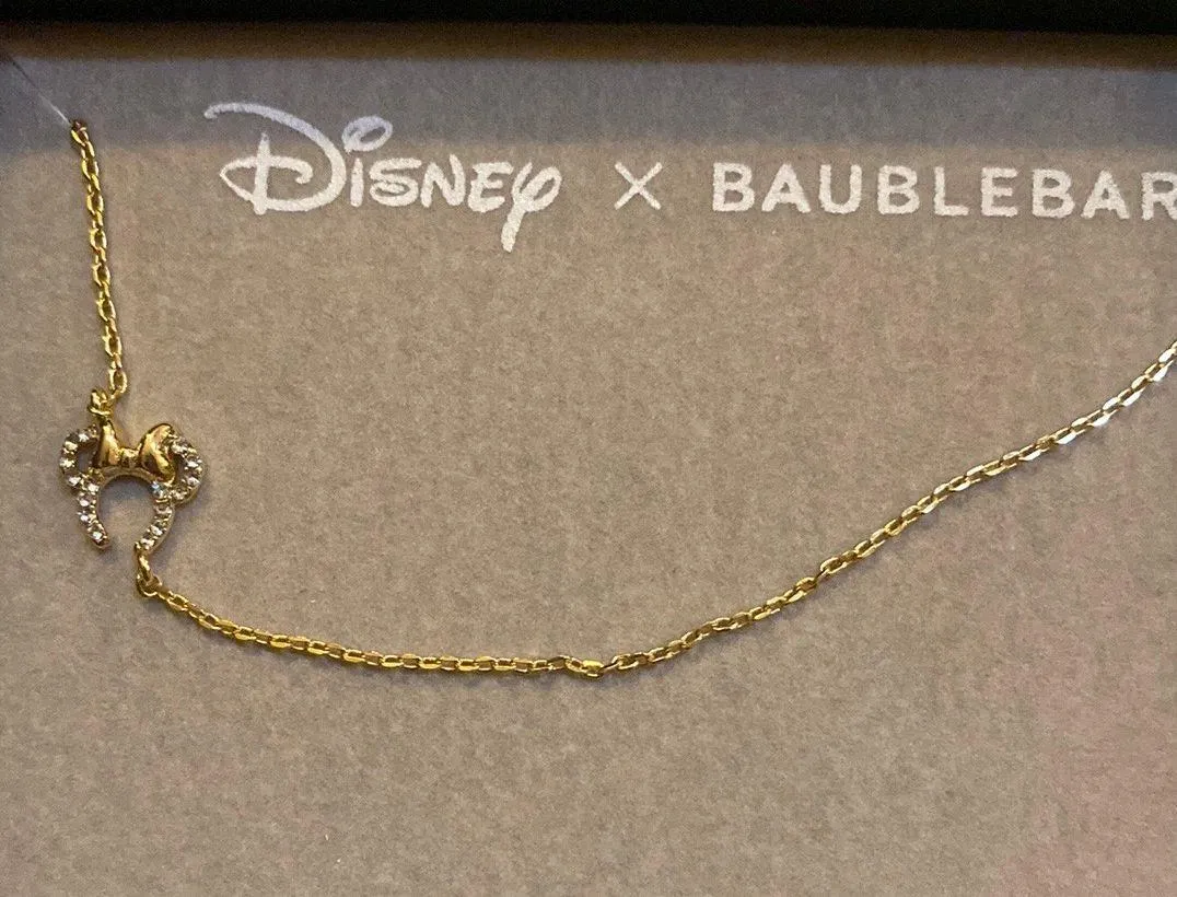 X Disney Mickey Mouse and Minnie Asymmetrical Necklace Set - Image 3