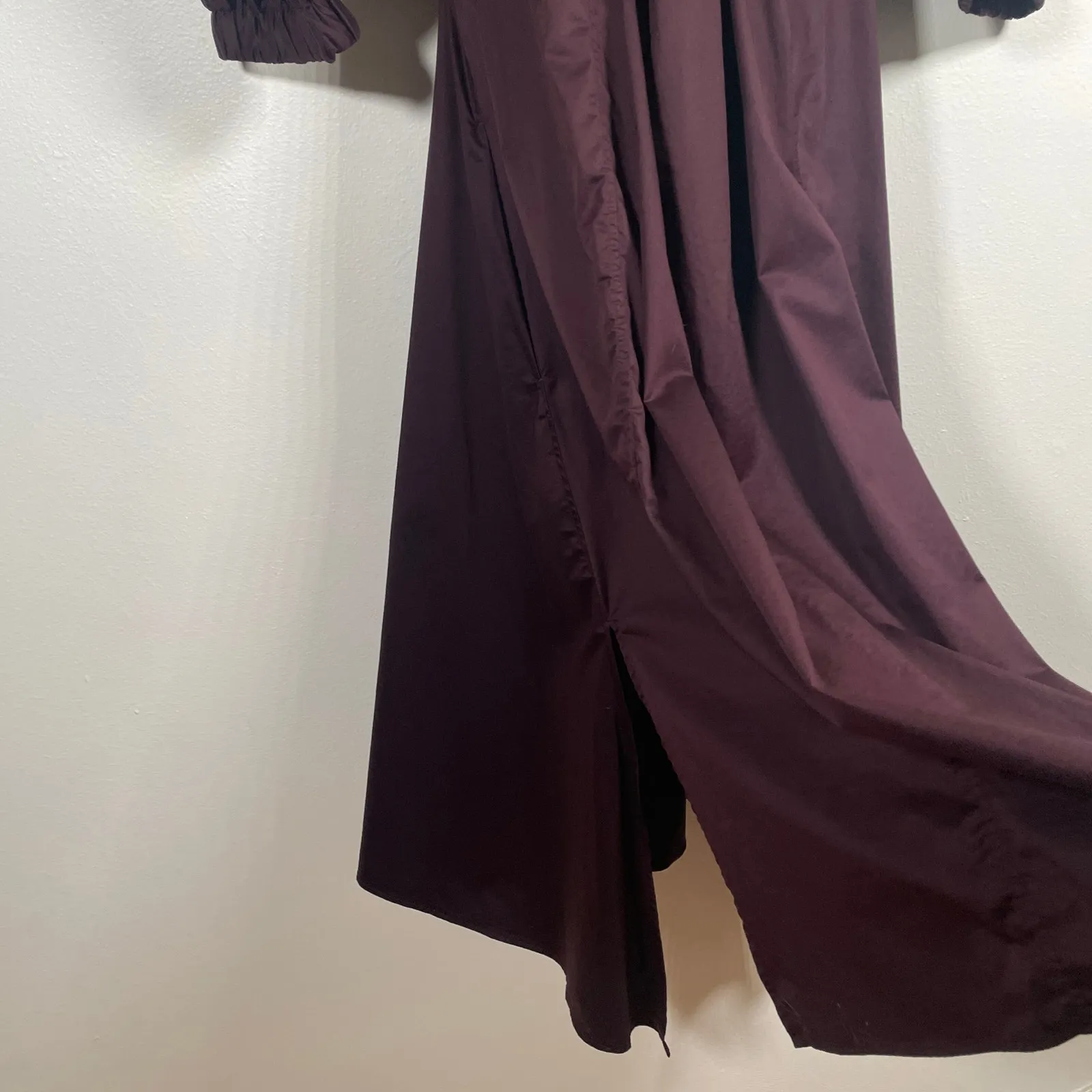 COS Dress 6 Puff Sleeve Midi Prairie Cottage Milkmaid Witchy Goth Flowy Pleated - Image 12