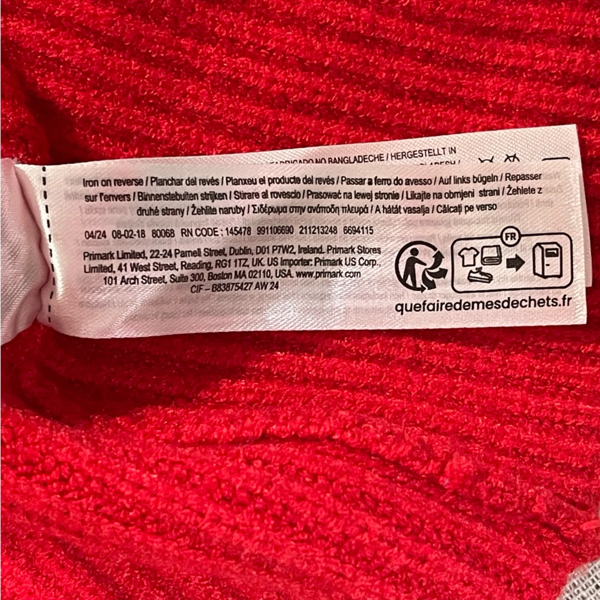 Primark Red Pullover Sweater With Gold Shoulder Buttons - Small - Image 8