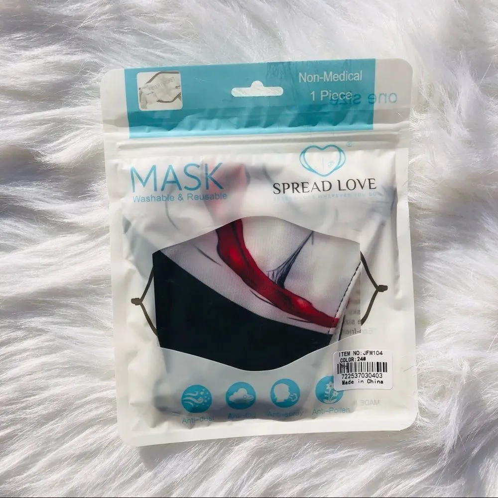 Brand New Halloween Face Mask For ADULTS Scary Fashion‎ Washable Face Co… Black - Image 6