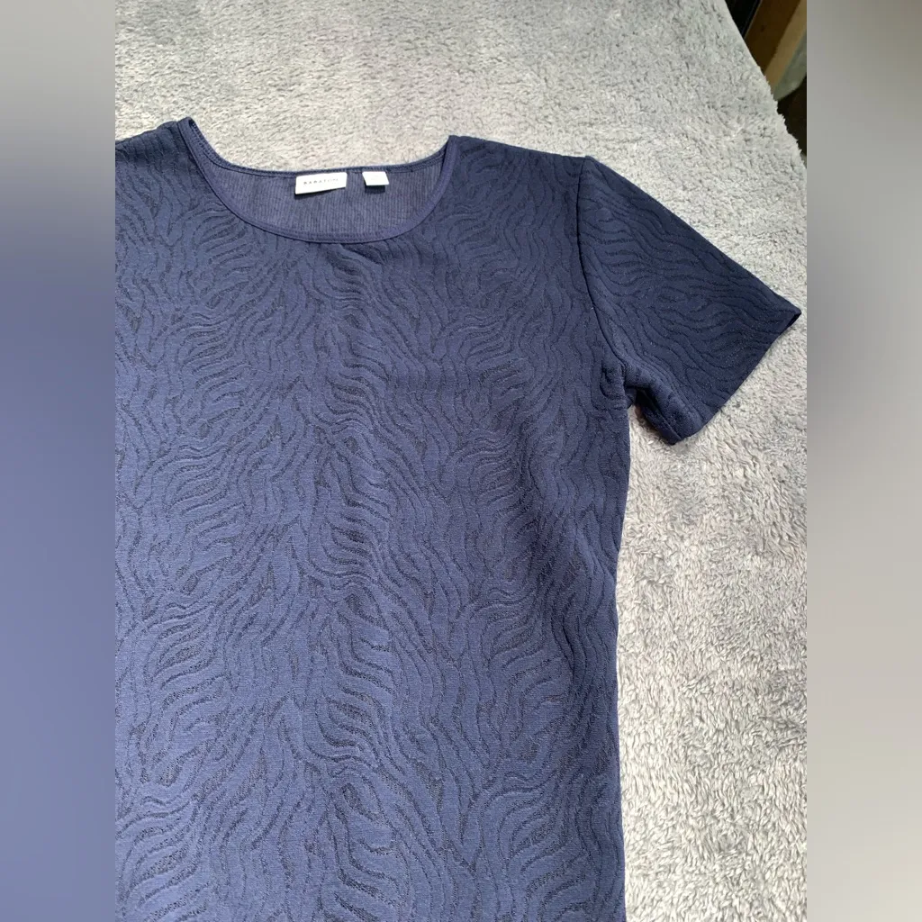 Babaton Navy Blue Textured Bodysuit medium - Image 4