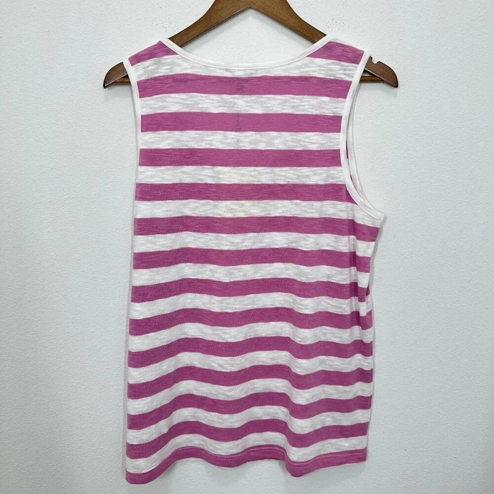 NYDJ‎ Pink Lilac Striped Lightweight Casual Tank Summer Size Large NWT - Image 3