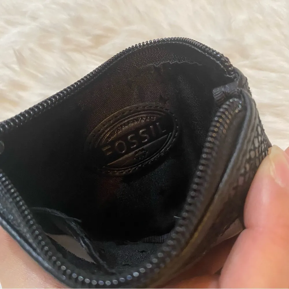 Fossil Coin Pouch in Black - Image 3