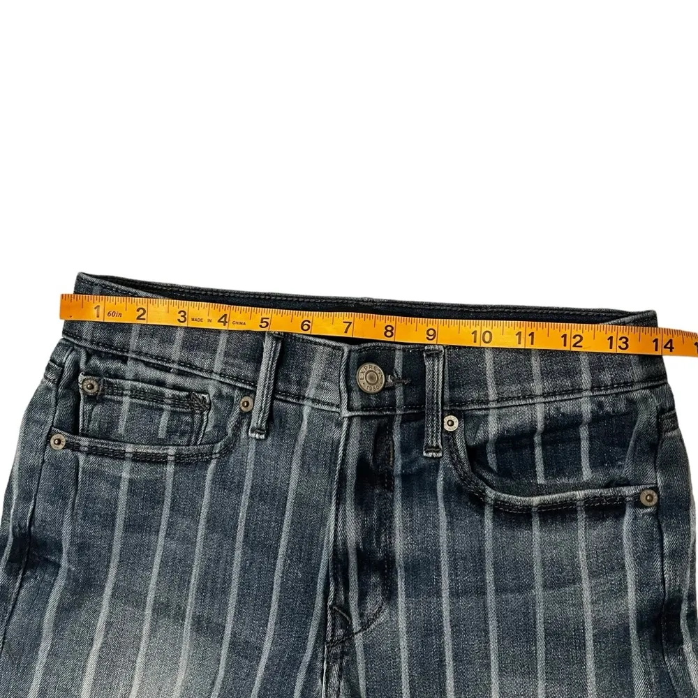 Express Striped Mid Rise Ankle Legging Let Down Hem, Sz 4R - Image 9