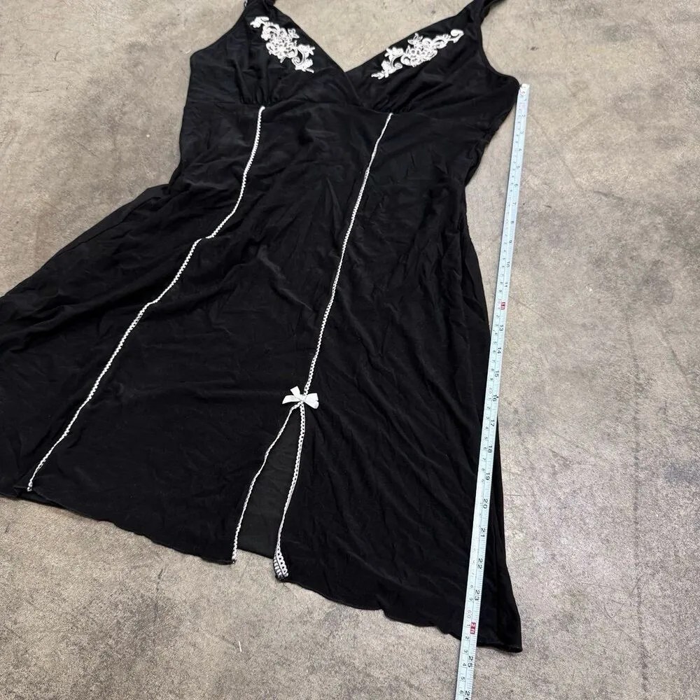 Vintage y2k babydoll lace detail coquette slip dress - Image 3