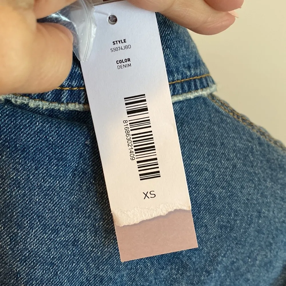 Sunset + Spring Rainbow Trim Denim Jacket Size XS - Image 6