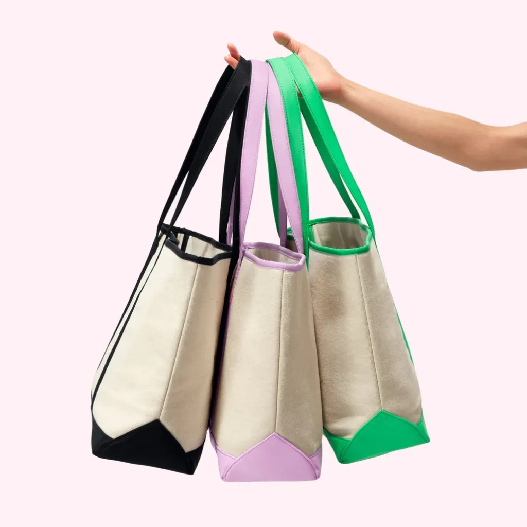 NWT Stoney Clover Lane Canvas & Nylon Shopper Tote in Avocado - Image 5