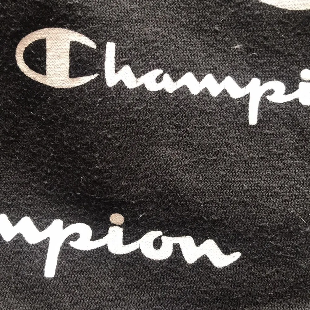 Champion Cropped Black White Sweatshirt Women's Size Small - Image 8