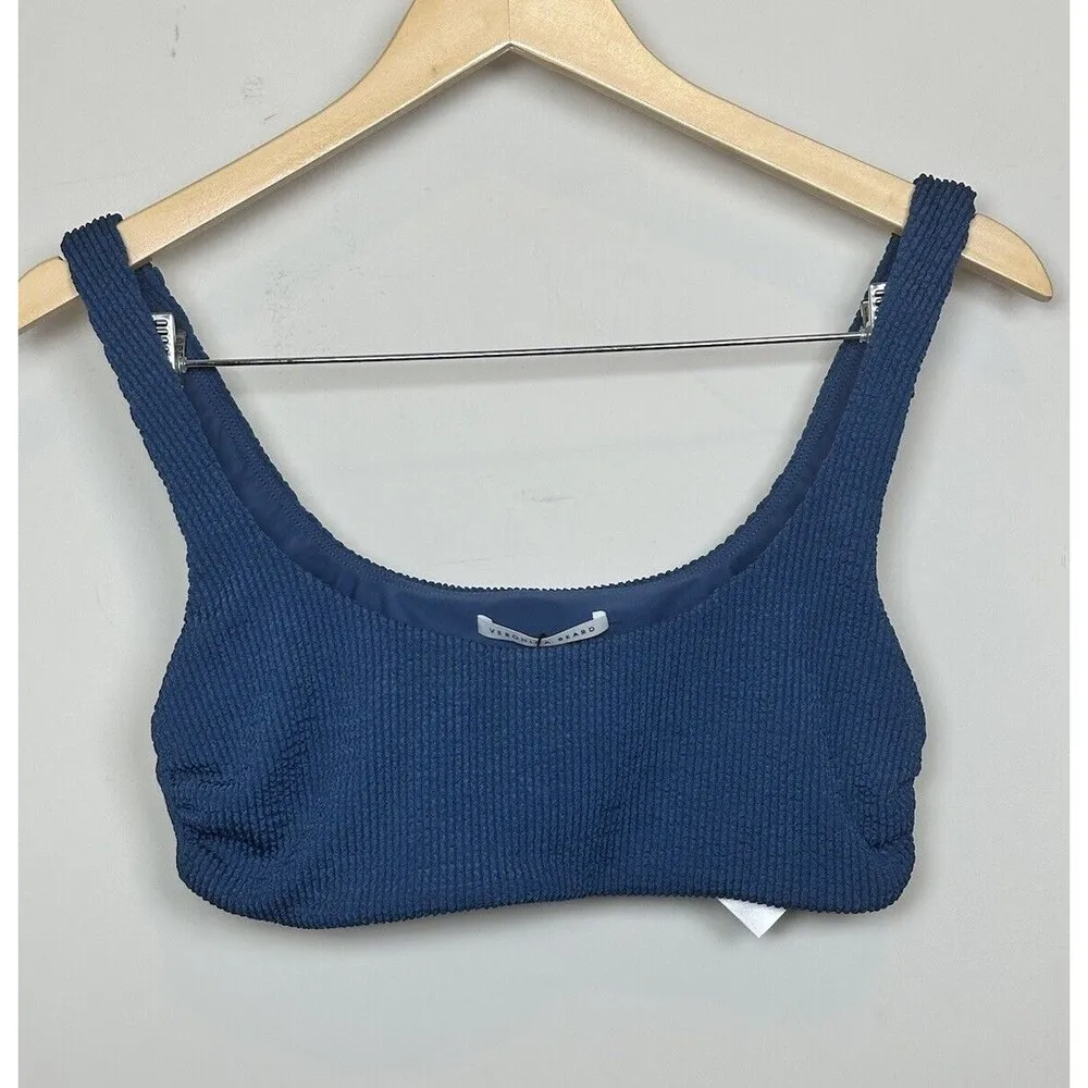 Veronica Beard Celeste Bikini Top (ONLY) in Ocean Blue Size Large NEW - Image 2