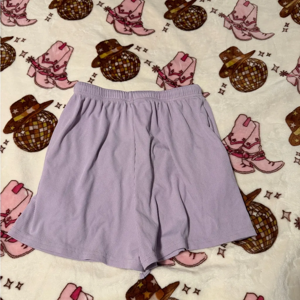 Lavender Sleeveless Top and Shorts Set Purple Size M - Image 5