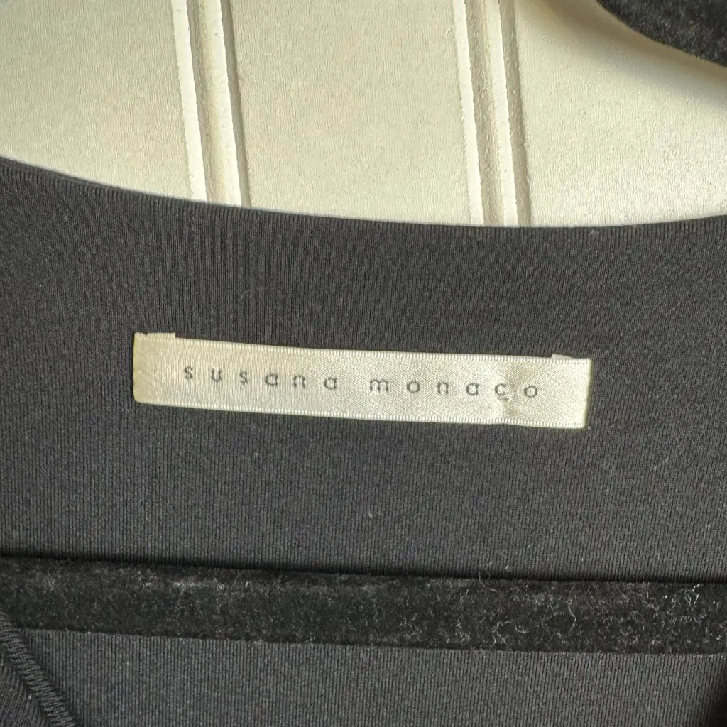 Susana Monaco X Revolve Black Handkerchief Sleeve Mini Dress J15 - Image 4