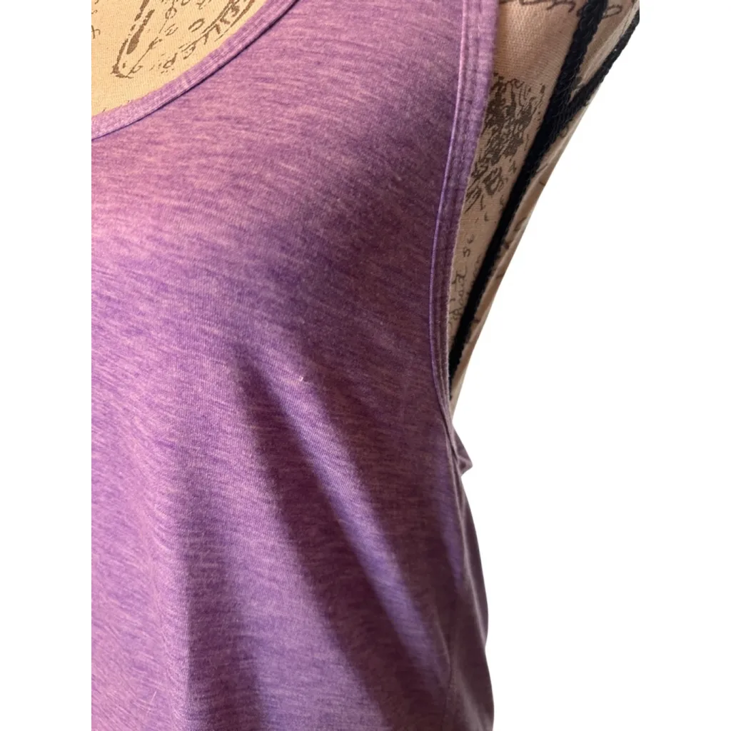 Icyzone Size Large Heathered Purple Racer Back Tank Top - Image 3