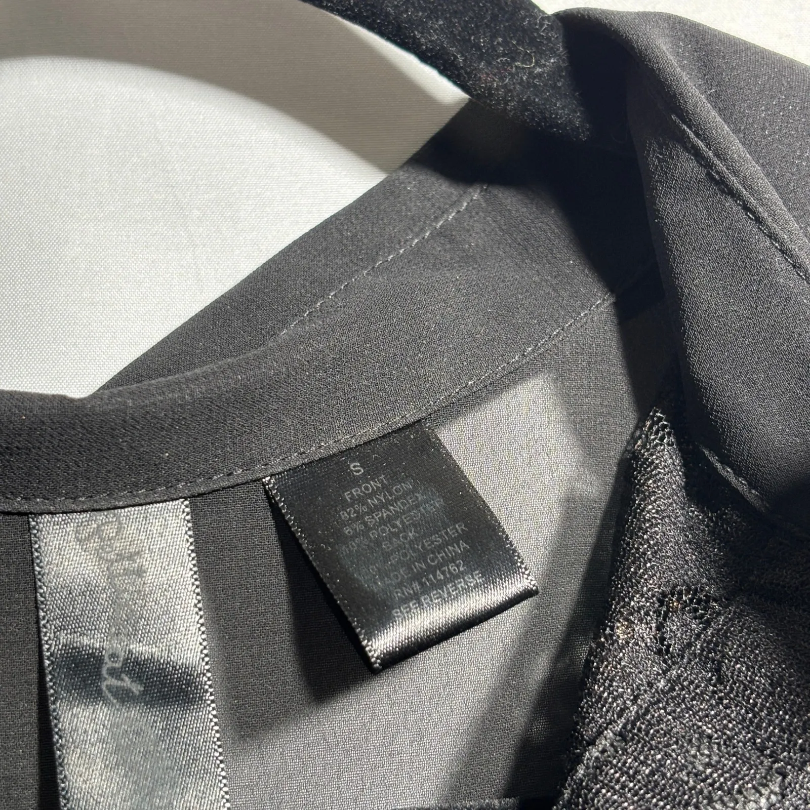 Black Gold Sheer Lace Button Up Top Floral Whimsigoth Womens S Dark Academia - Image 5