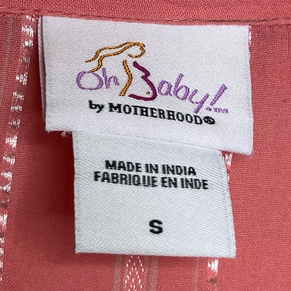 Oh Baby by Motherhood Maternity Top Blouse w attached Tank Size Small Coral - Image 3