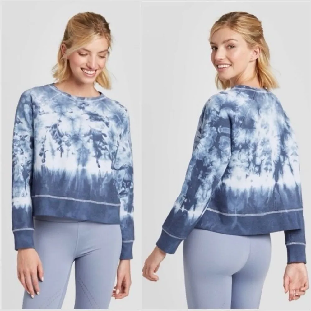 🆕 Joy Lab Tie Dye Sweatshirt in Indigo Blue - Image 2