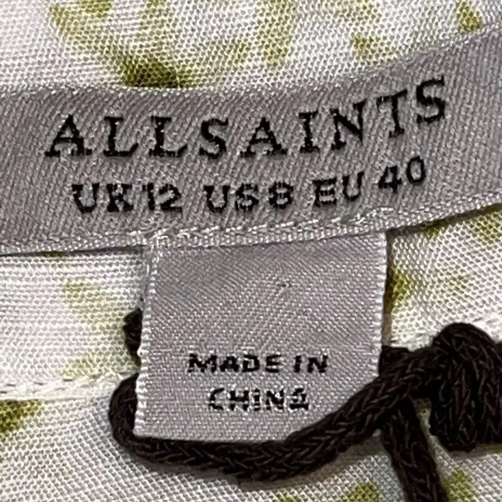 AllSaints Frida Amanzi Mini Skirt Skort Lime Green US Sz 8 Linen Blend‎ New $169 - Image 9