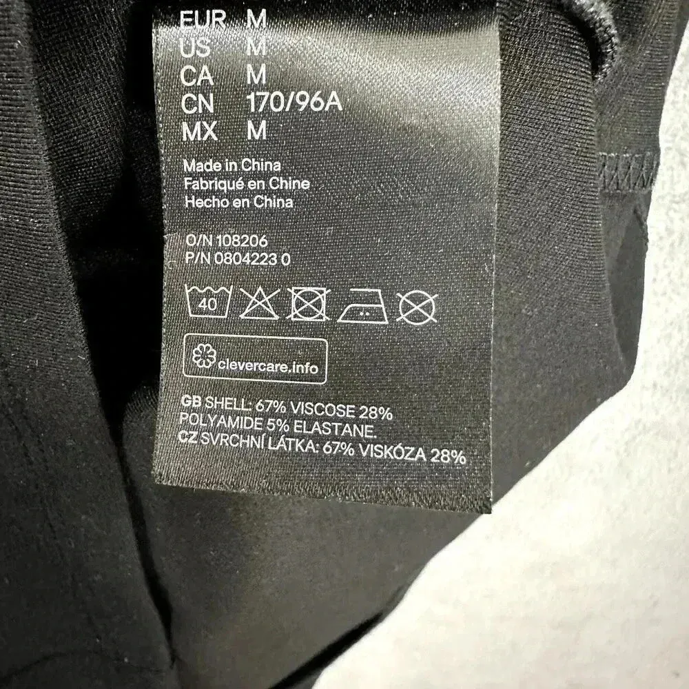 H&M Mama maternity‎ black midi sheath dress medium cap sleeve exposed zipper NWT - Image 7