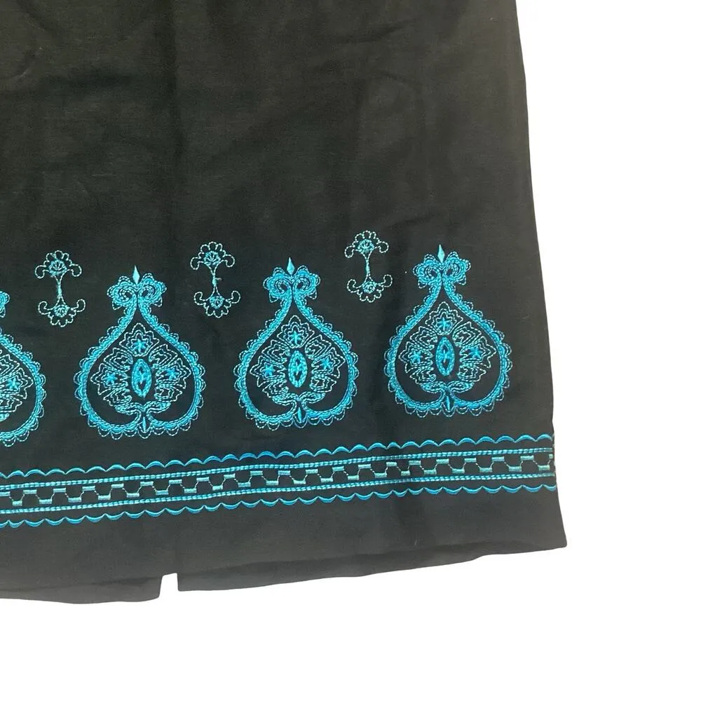 Plaza South Linen Blend Skirt Set Black Size 8 - Image 7