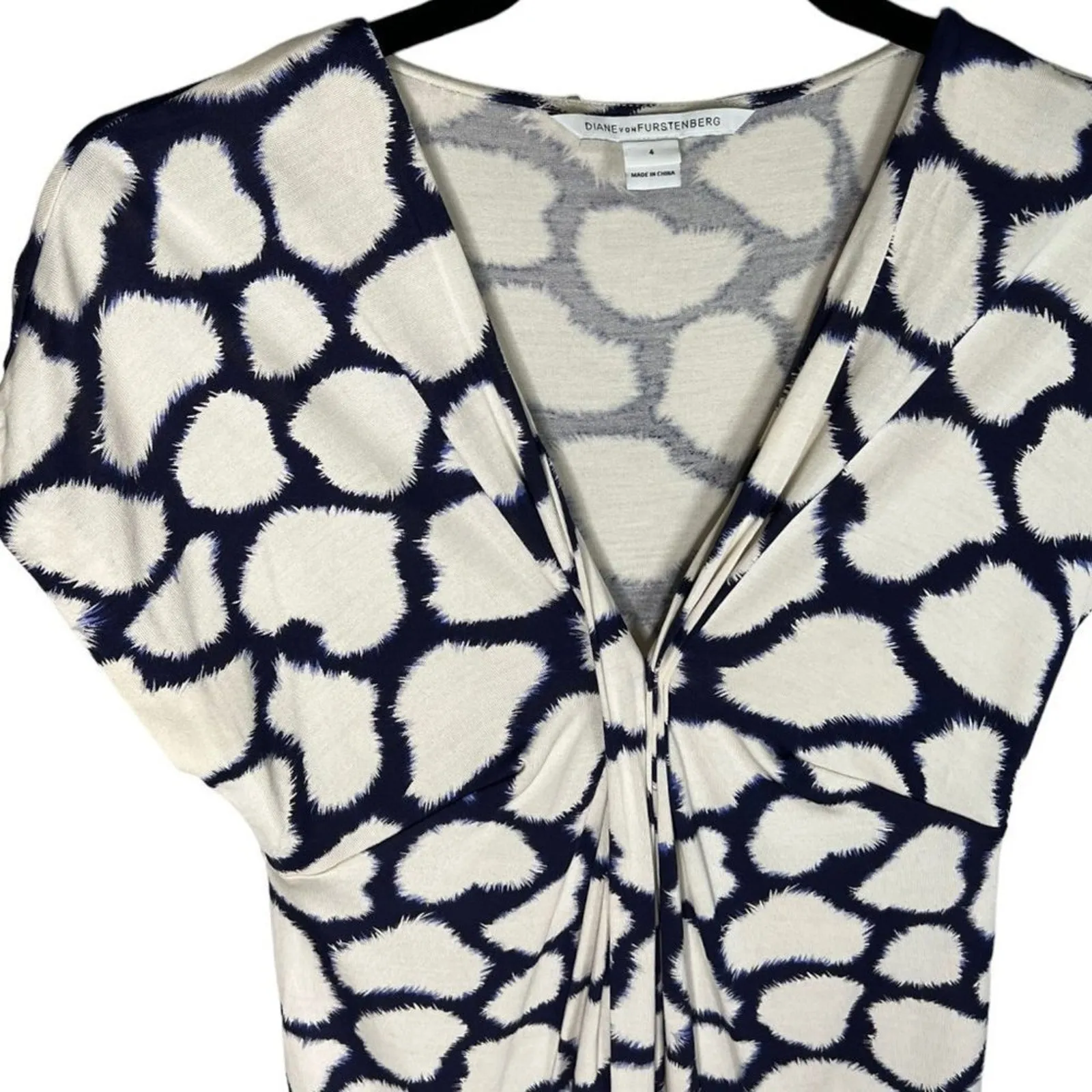 Diane von Furstenberg Silk Abstract Print Mini Dress Size 4 - Image 5