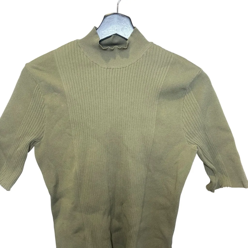 Scoop Hunter Green Mock Neck Turtleneck Short Sleeve Size XL - Image 2