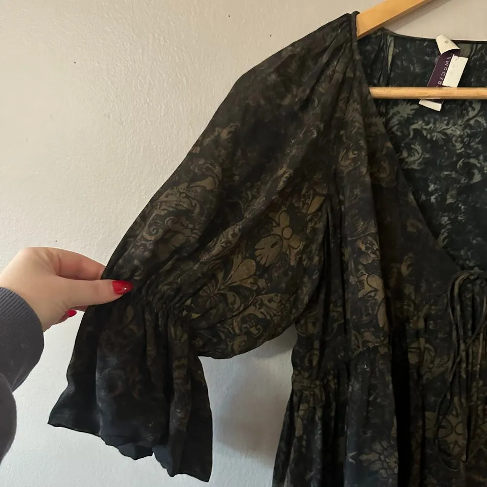 Stella McCartney Silk Brown Baby Doll Dress Size 36 - Image 7