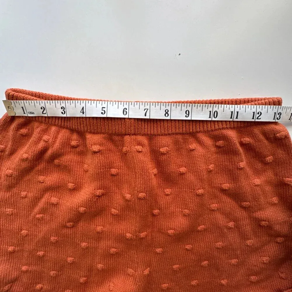 Callahan Winona Cuffed Nubby Knit Shorts in Burnt Orange size Small - Image 7