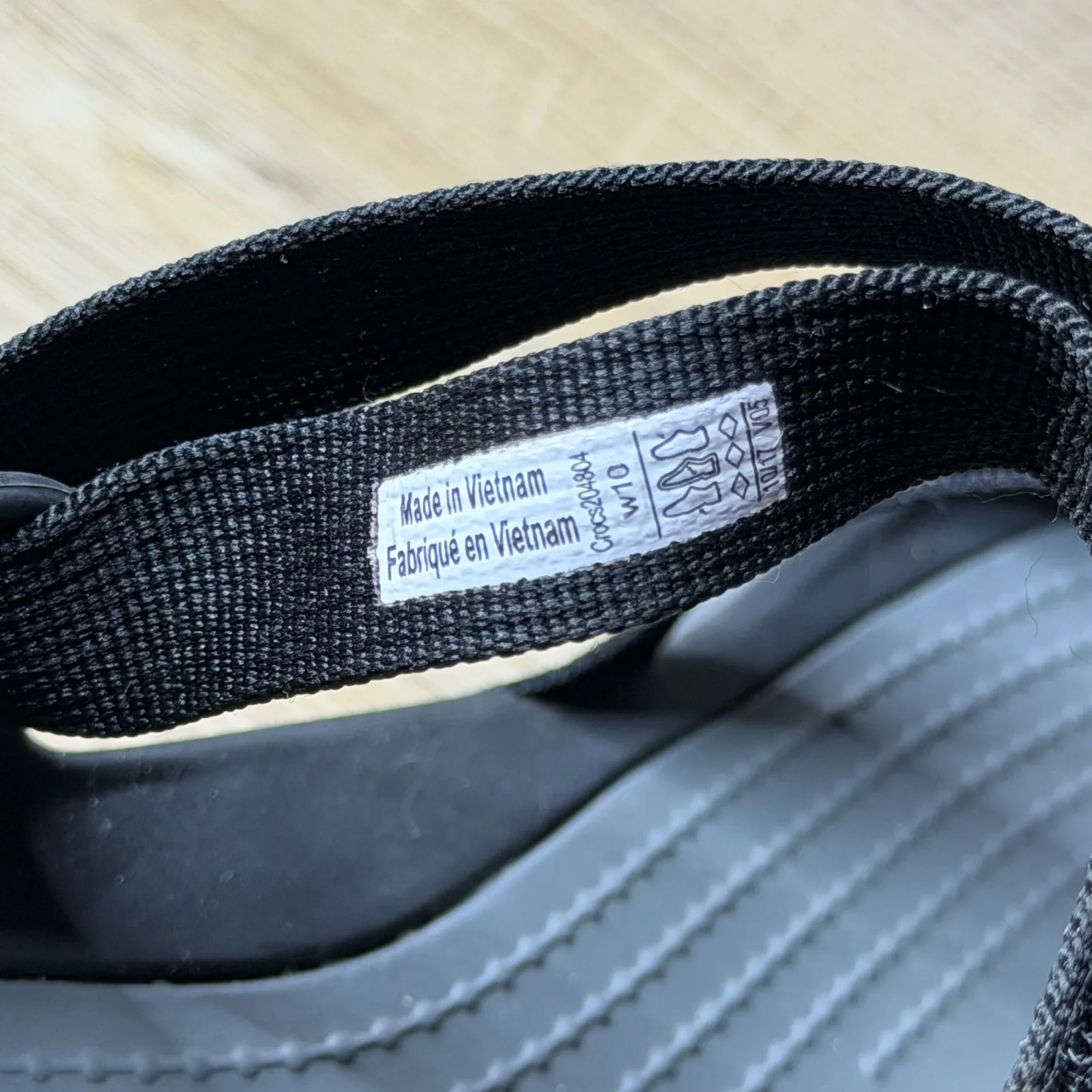 Crocs Swiftwater Sandal Black Grey Strappy Sport Athletic Hiking Water Shoe W 10 - Image 10