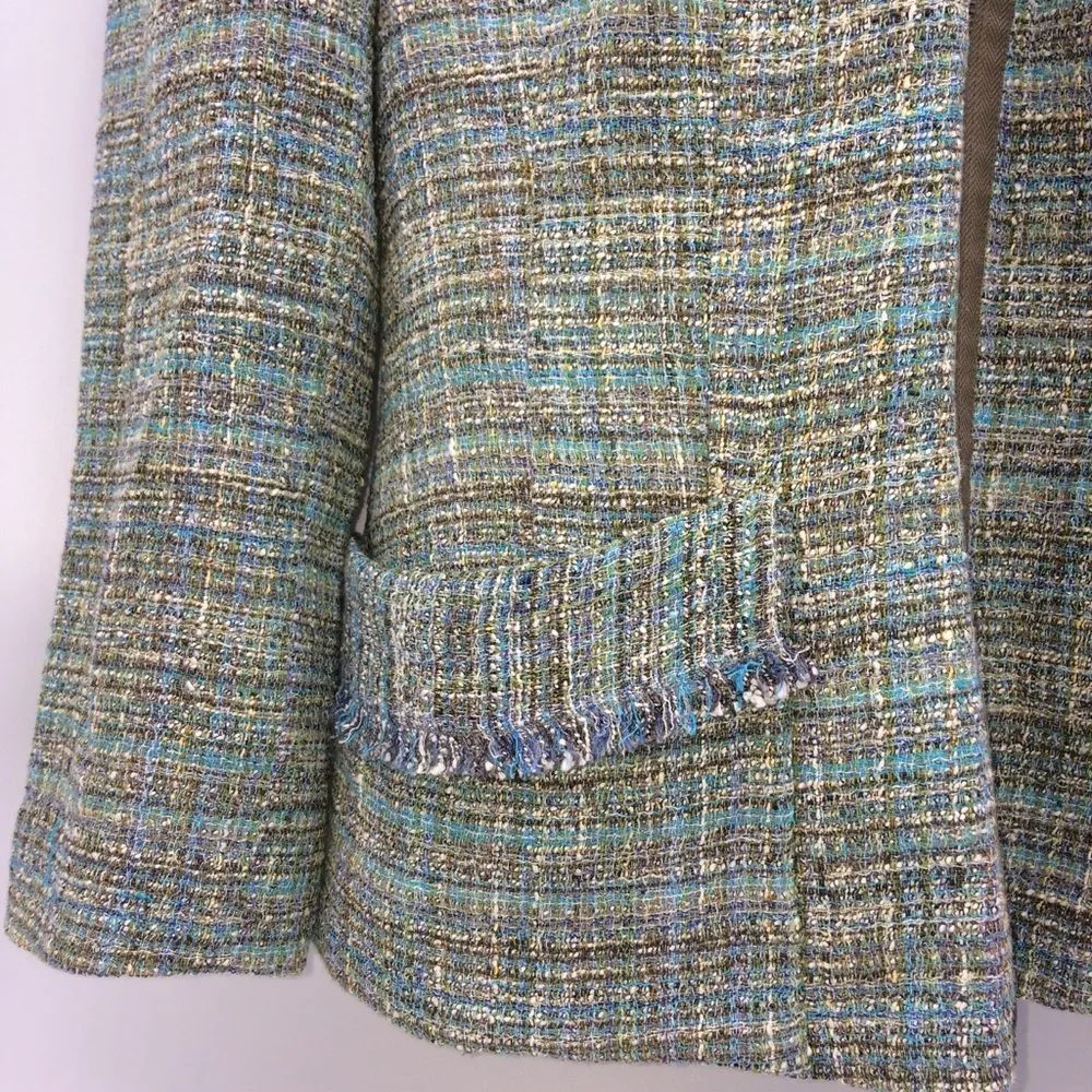 Nanette Lepore Sage Green Linen Blend Wizard Tweed 2 Piece Suit - Image 6