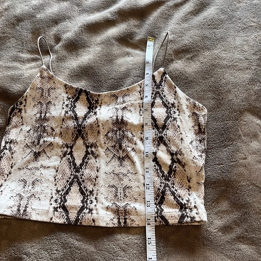 GARAGE Snakeskin Print Cotton Crop Tank Top Women’s Sz Small EUC - Image 7