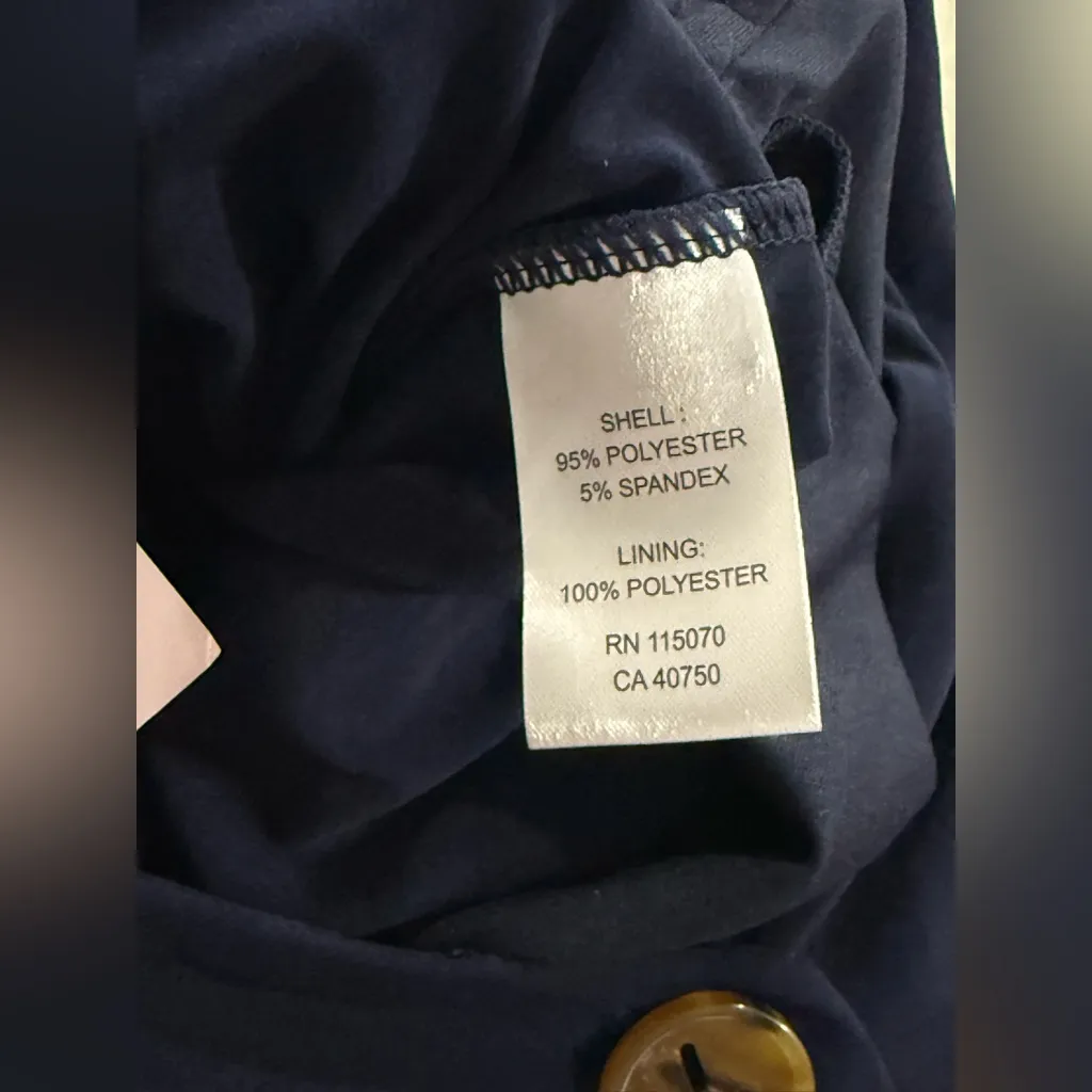 Nina Leonard Women's V-Neck Cropped Navy Sleeveless Jumpsuit Size 1X NWT - Image 10