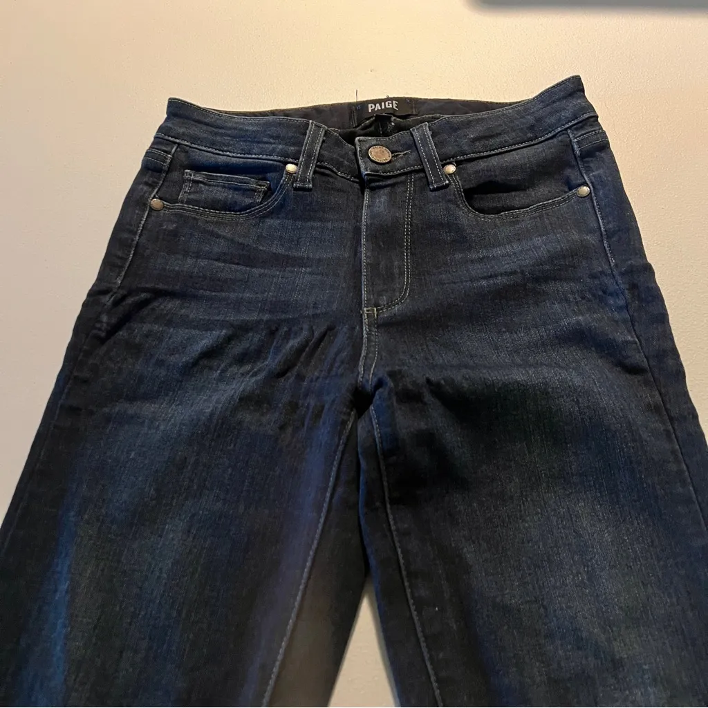 PAIGE Hoxton‎ Ultra Skinny Jean Stretch Dark Wash Denim Size 25 - Image 9