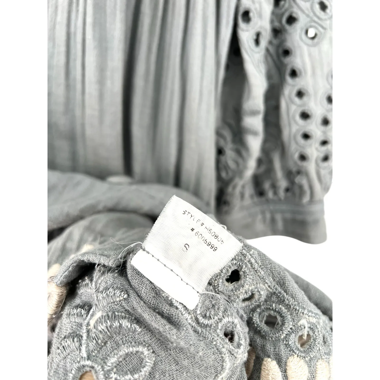 Azel Hazel hazel Anthroplogie SDress Cottage Core Eyelet Embroidered Shirt - Image 8