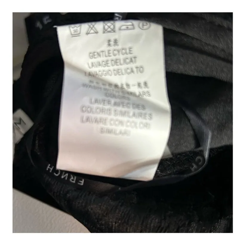 FRNCH Lucy Paris Black Embroidered Pleated Mini Skirt NWT Size Medium - Image 10