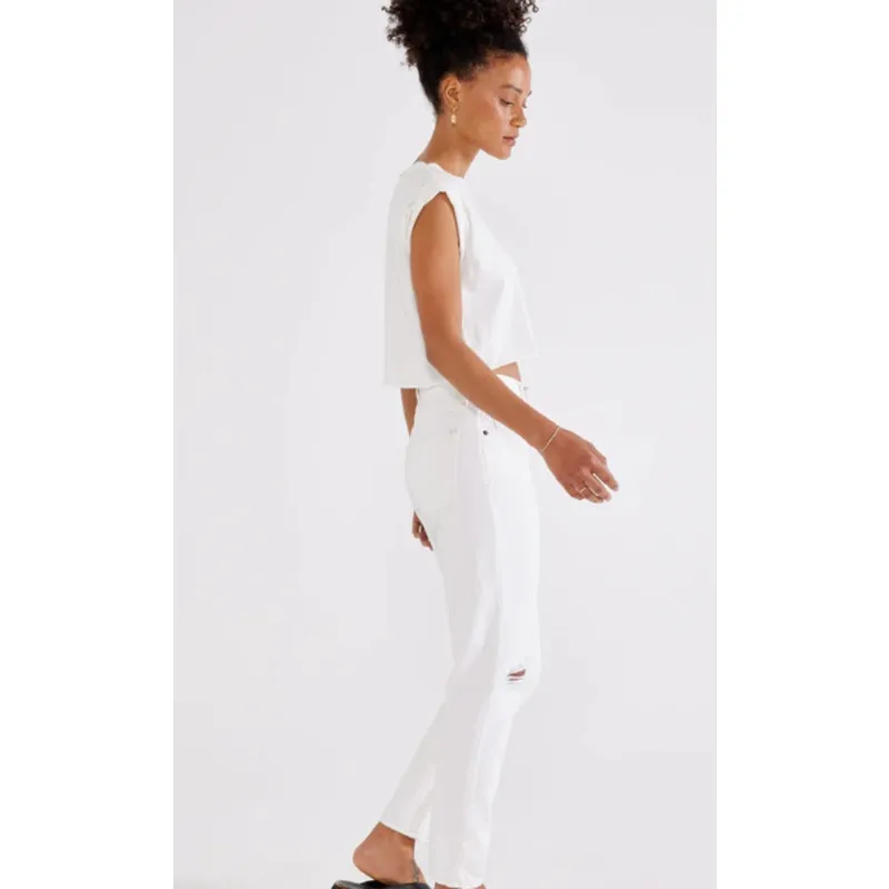 ETICA Finn Slim Straight Jean Size 26 New with Tags‎ White - Image 3