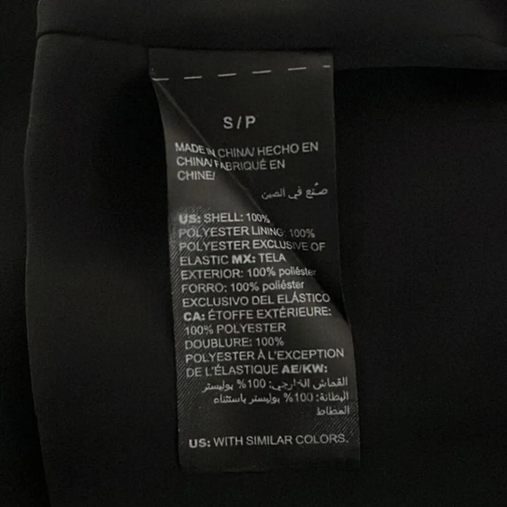 White House Black Market Shirt Womens Small Black Pink Floral One Shoulder Sheer - Image 7