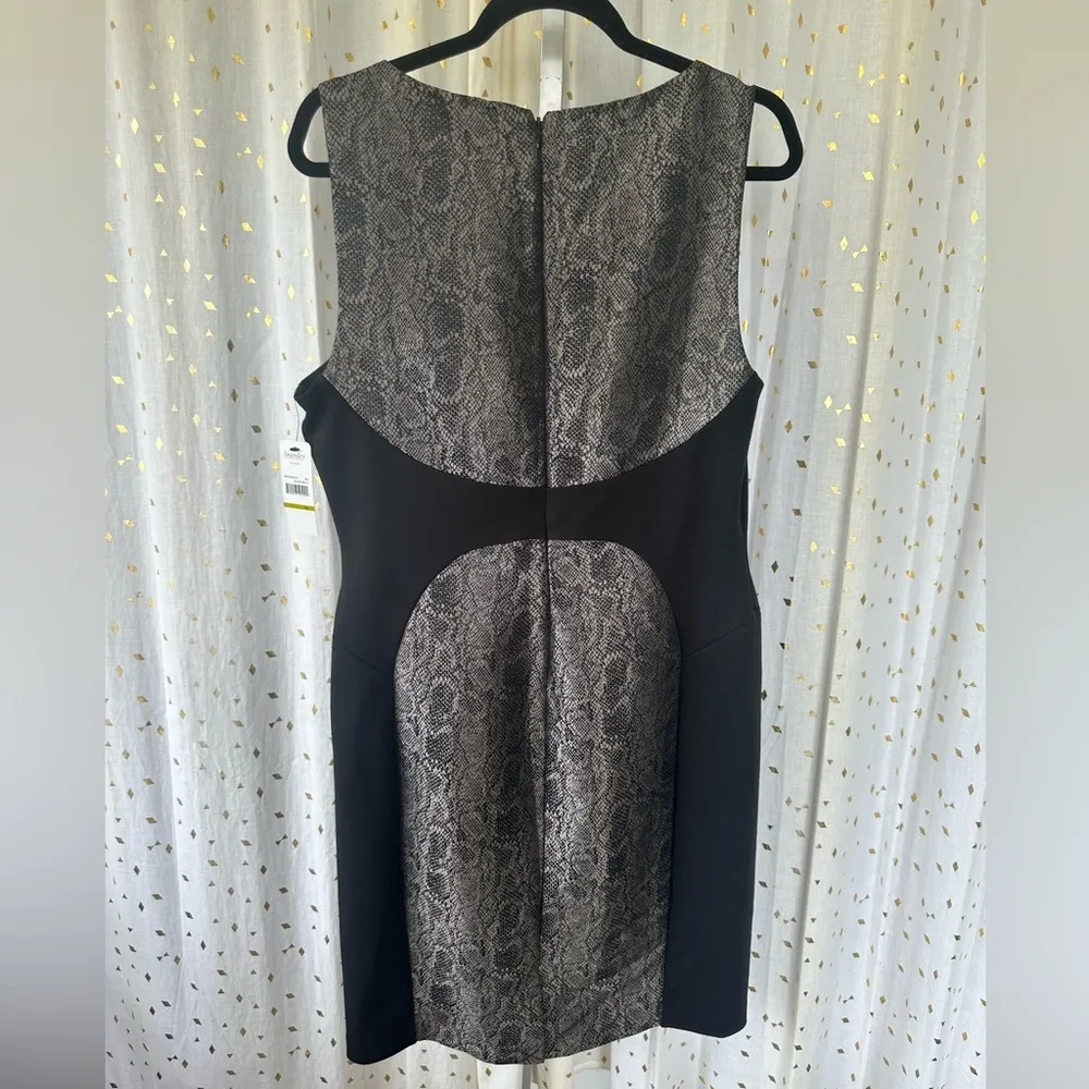 Laundry By Shelli Segal Women's NWT Snake Print Color Block Shift Dress 14 - Image 4