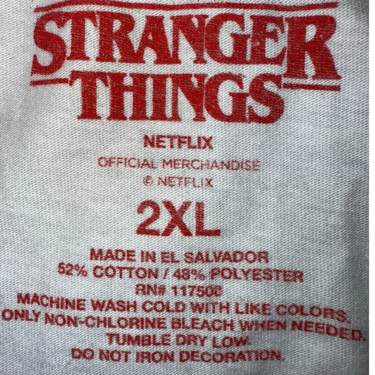 Stranger Things It Only Gets Stranger White T Shirt Teens SZ 2XL women’s - Image 5