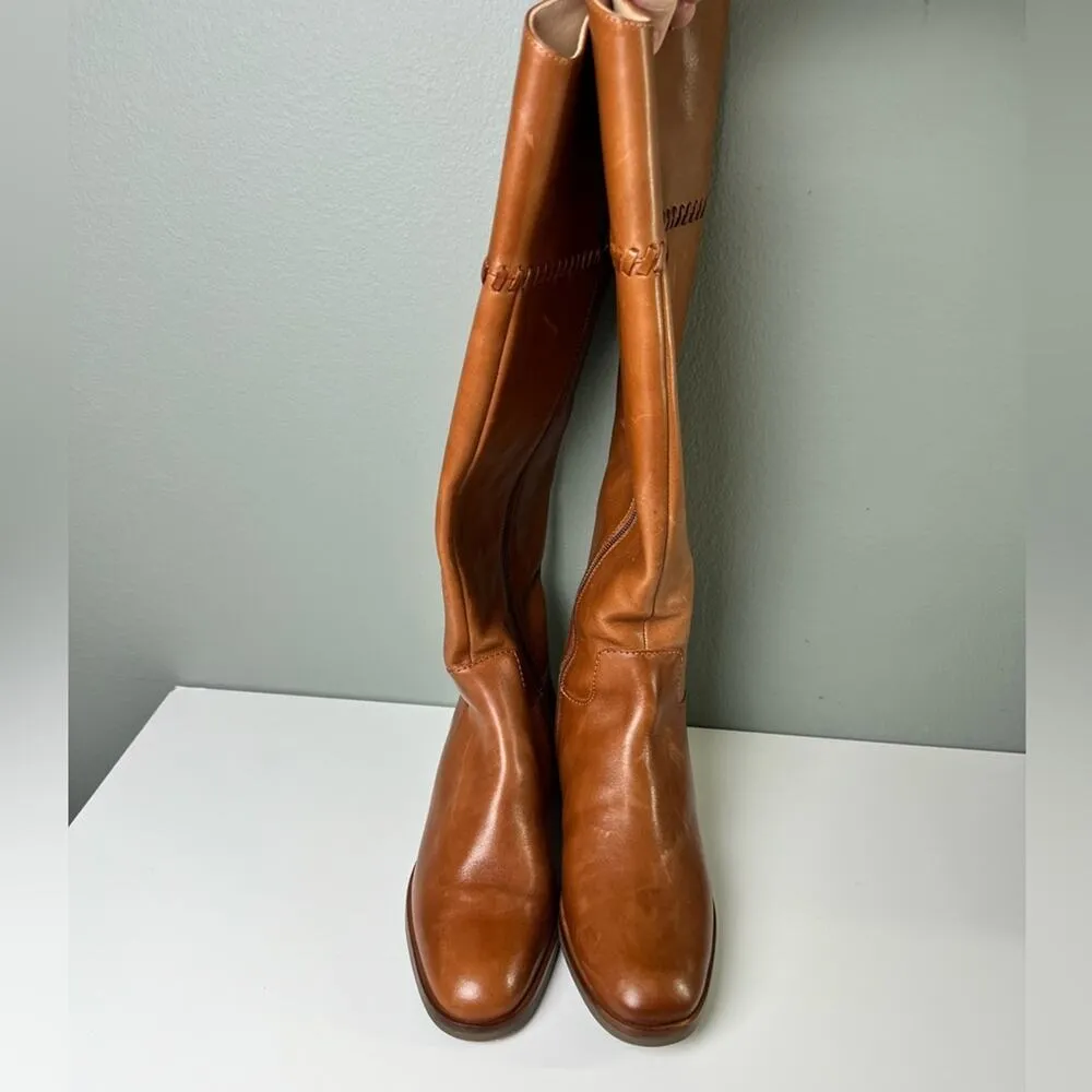 Brown Leather Adaline Knee High Zip Up Equestrian Riding Boot 7.5 - Image 2